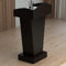 Rednerpult Stehpult Schwarz Weiß Große Kanzel Podium Stehen, Holz Boden Stehend Kirche Rednerpult Tische mit Ablagefläche, für Schule Und Büro, 110cm Hoch (Color : Black)