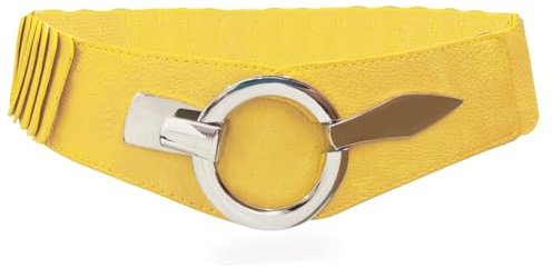 Gloop 6cm breiter Damen Gürtel Elastischer Taillengürtel, Hüftgürtel Stretch Gürtel mit Hakenverschluss