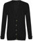 AJFASHION Womans Cardigan Ladies Cable Chunky Knit Cardigan Button Long Sleeves Grandad Cardigans Jumper UK Plus Small Sizes (Black, UK 24-26)