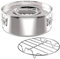 Sxdluzi Flan Pan Mold, Flan Maker de Acero Inoxidable con Tapa - Flan Maker para Olla de 6 Cuartos