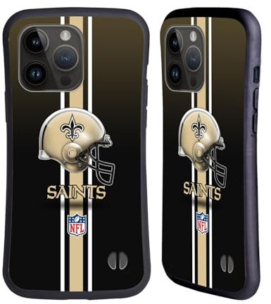 Head Case Designs Offizielle NFL Helm New Orleans Saints Logo Hybride Handyhülle Hülle Huelle kompatibel mit Apple iPhone 15 Pro Max