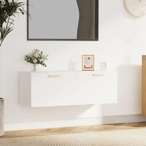 BaraSh Wandschrank Weiß 100x36,5x35 cm Holzwerkstoff Wandschrank HäNgend HäNgeschrank Wohnzimmer HäNgeschrank Schrank 812942