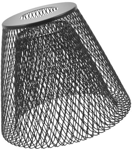 Gadpiparty Deckenleuchte Vogelkäfig-Lampenschirm Metall-Lampenschutzkäfig Hohler Korb-Deckenlampenschirm Für Hängende Bauernhaus-Leuchte Vintage-Lampenschirme Und Hängelampe Schwarz