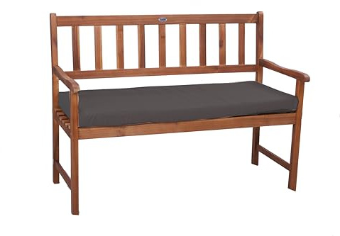 Sitzkissen für 2 oder 3 Sitzer, Bankkissen für Innenbank, Sitzkissen für Außenbank, Schaukelkissen für Gartenbank, Sitzkissen für Gartensofa, Gardinen-Kissen (160_x_60_7_cm, Anthrazit)