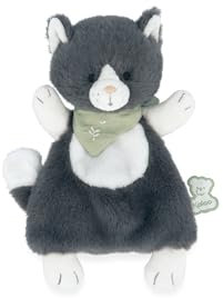 KALOO - Les Amis - Doudou Chat Chamallow - 18 cm - Gris - Matière Très Douce - Dès la Naissance,K224008