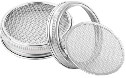 PRETYZOOM 2 Stk Sprossengläser Deckel Edelstahl Jar Deckel für Breite Einmachgläser mason jar Deckel Schraubdeckel für Gläser