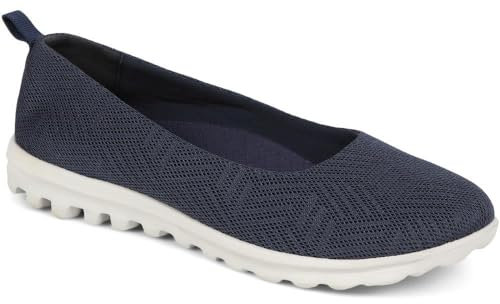 Pavers Women's Pumps in Navy with Cushioned Memory Foam Insole - Casual Slip On Shoes - Comfortable Stylish Ladies Footwear - Size UK 5 / EU 38