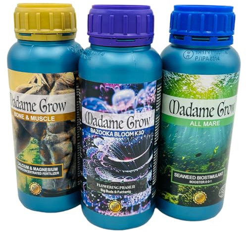 Madame Grow - Engrais Hydroponique Professionnel - Kit Green Sad 3 x 500ml - pour Tous Types de Plantes