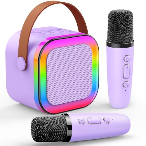 Dislocati Karaoke 2 Microfonos Inalambricos, Regalo Niña 3-12 Años Microfono Karaoke Juguetes Niños 3-12 Años Microfono Niña Juguete Niña 3-12 Años Micrófono Karaoke Infantil