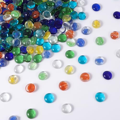 1000g/ca.230 Piezas de Nugget de Vidrio de Colores, Piedras de Vidrio Decorativas para Jarrones, Mosaicos para Manualidades, Piedras de Mosaico para Niños