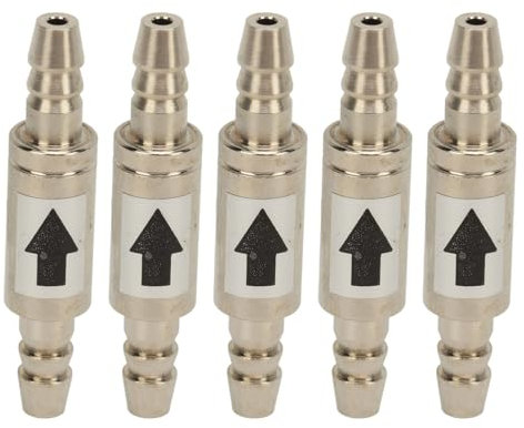 TANIQIACA 5 Pack 1 Way Stainless Steel CO2 Check Valve for Fish Aquariums and Zone Generators Prevents Backflow, Maintains CO2 Cylinder Functionality, Easy Installation,