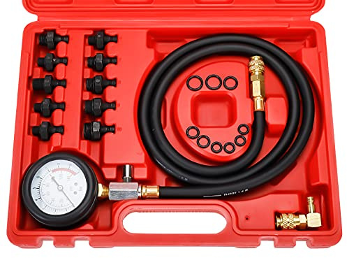 BOOMSTART Juego de 10 adaptadores de prueba de presión de aceite para motocicleta, coche, camión, furgoneta