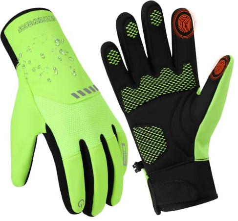Vilico Winterhandschuhe Herren Wasserdicht Touchscreen,Fleece Warm Thermal Winter Handschuhe Touchscreen,für Radfahren,Fahrrad,Motorrad，Skifahren