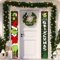 GreenYeah 2PCS Banners Navideños, Pancarta de Navidad para Colgar en la Puerta, Porche de Navidad Banner, Bandera Puerta Navidad para la Puerta Delantera Patio Porche 30 x 180 CM (B)