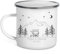Little Mathilda Emaille Tasse personalisiert mit Namen, Camping Becher Wohnmobil Geschenk für Camper, Personalisierte Camping Tasse mit Namen Geschenke wohnmobil Wohnwagen Zubehör Edelstahl (2er Set)