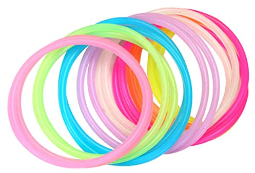CRILSTYLEO 50 Pezzi braccialetto neon braccialetti luminosi bracciali luminosi cinturini retrò braccialetti di gelatina bagliore nei braccialetti scuri accessori per neon
