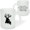 True Statements Geschenk für Glühwein-Fans: Glastasse „Rosen sind Rot, der Glühwein war heif, ...“ mit Rentier-Motiv - Geschenkidee zur Adventszeit | Weihnachtszeit - Glastasse Satiniert, ca. 300ml