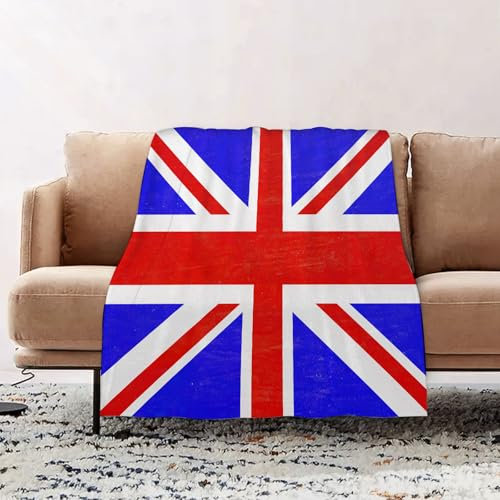 EOMKSE Kuscheldecke Flauschig Decke - weiche warme Fleecedecke 100x130cm als Decke Sofa,Britische Union Jack-Flagge,Wohndecke oder Couchdecke überwurf