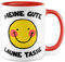 Tasse Smiley mit Spruch Geschenk Meine gute Laune Tasse, Kaffeetasse Smile Emoji Büro Kollege, Geschenkidee für Frauen Männer Anti Stress Guten Morgen Good Vibes Kollegin Kaffee-Becher