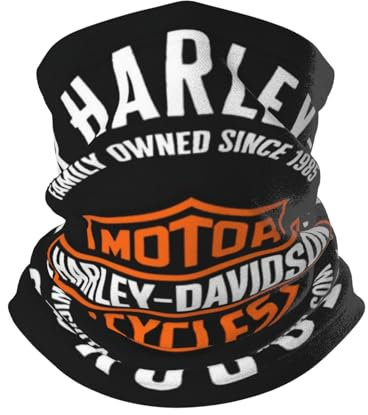 EUZLKDXU Cache-cou Harley Davidson pour course à pied et cyclisme – Bloque le vent et le soleil populaire pour tous les sports Accessoires de sport NeckProtect ActiveLife, Noir , Taille unique