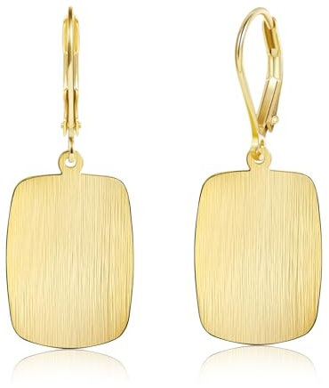 ALEXCRAFT Drop Eckige Ohrringe Gold Hängend Leaveback Square Dangle Earrings for Women für Frauen Freundin Mama