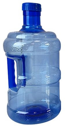 tuwiwol Potable Water Storage Containers with Easy-Carry Handle BPA-Free PET Water Storage Containers Long Term Water Container, Blue, 5L