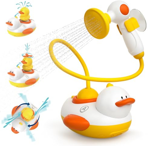 Humzo Duckie Baby Bath Shower Head, Toddler Bath Toys for Kids Ages 1-3