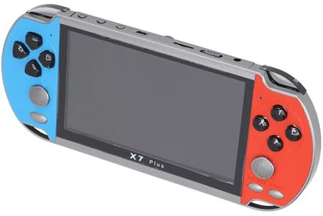 MRSTORY Console Vidéo Portable de 5,1 Pouces Double Joystick Reccharteable Batterie de Jeu Portable de Jeu avec des Jeux Multi-Vintage à Mémoire de 8 Go pour Enfants Adultes ABS MATÉRIEL