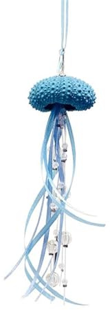 CPAOWEHF Handgefertigte Quallen Weihnachtsschmuck Mit Naturhülle Und Kristall Für Innen Und Außenfest Feste Dekorationen Qualle Hanging Ornament
