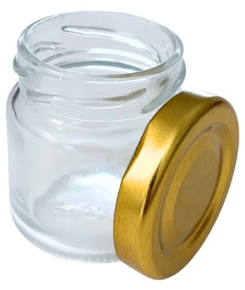 HaGa Pots à miel de 53 ml avec couvercle à vis - 96 pièces - Pots de dégustation pour confiture et miel, pots à confiture mini