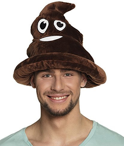 shoperama Lustiger Emoji Emoticon Scheisshaufen Hut Scherzartikel Kothaufen Mütze Haufen