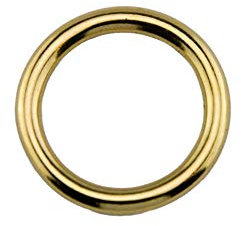 LENNIE 10x Rundring, O-Ring, Messing, Gold, Größe: 28 mm (1 7/64)