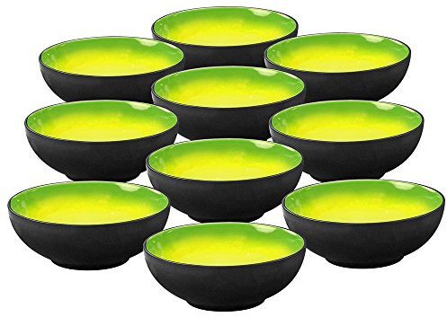 10er SET CreaTable HOT GREEN Mehrzweckschale 16,5 cm/Müslischale/Steinzeug/Schale
