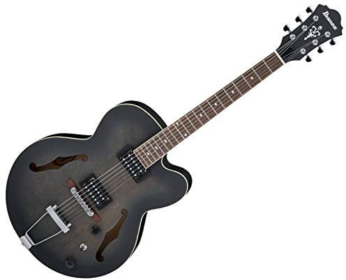 Ibanez Artcore AF55-TKF Transparent Black Flat - Halbakustik Gitarre