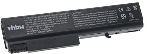 vhbw batteria compatibile con HP Business Notebook 6530b, 6535b, 6730b, 6735b laptop, notebook (5200mAh, 10,8V, Li-Ion)