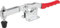 KIPP Schnellspanner horizontal mit waagrechtem Fuß - M10x85 - Kniehebelspanner für Werkbänke, Maschinenbetrieb und Schweißarbeiten - Anti Rutsch Klemmspanner - L=295,6mm - 1 Stück