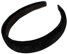 Serre-tête noir en velours rembourré pour femme et fille - Pratique et pratique