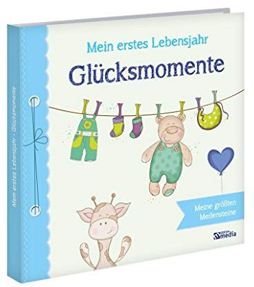 Babyalbum: Mein erstes Lebensjahr - Glücksmomente. Blau