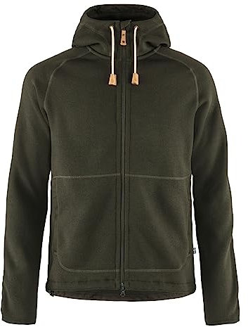 Fjällräven Herren Övik Fleece Hoodie Jacke, Deep Forest, L