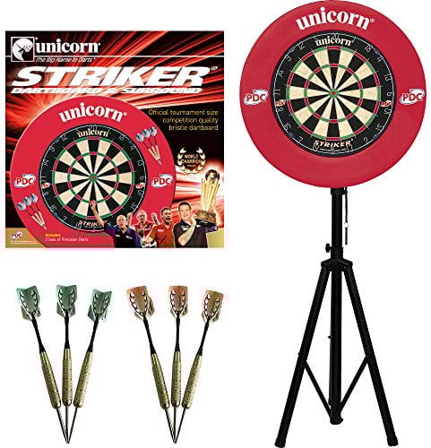 Darts Travel Stand Tripod Board Holder, Unicorn Striker Dartboard Surround Darts
