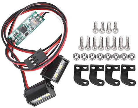 VGEBY RC Dachlicht, 2PCS 17mm Fernbedienung Crawler Dekoration 4 LED Dachlicht Lampe mit hoher Helligkeit Passend für Traxxas RC Car Modell