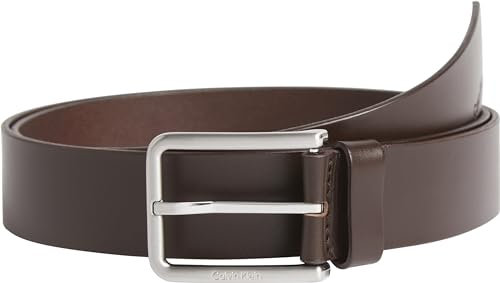 Calvin Klein Herren Gürtel Ledergürtel, Braun (Dark Brown), 120