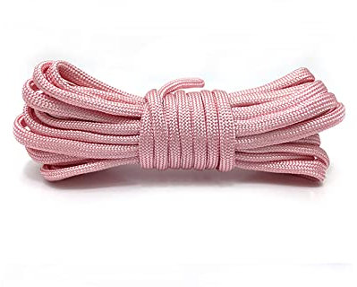 Paracorde 550 multifonction de 3 m pour la fabrication de bracelets, lanières, porte-clés, collier de chien, camping, escalade - Rose