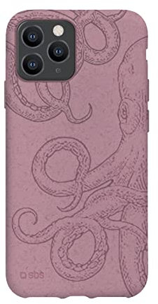 sbs Hülle für iPhone 11 Pro, weich, ökologisch, 100% biologisch und kompostierbar, in plastikfreier Verpackung, Octopus Textur