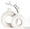 CEMABT Vasen für pampasgras,Kreative vase Moderne Wohnkultur,Handmade vase weiß Keramik Getrocknete Blumen Kunsthandwerk Ornamente für Büro Haus Deko Dekoration,vasen Set