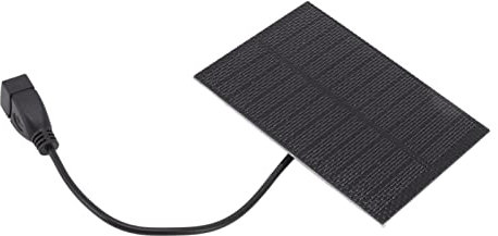 Tomantery Panneau Solaire Portable, Panneau d'alimentation Solaire à Prise USB 5W Petite Taille 5V pour extérieur pour téléphones Mobiles