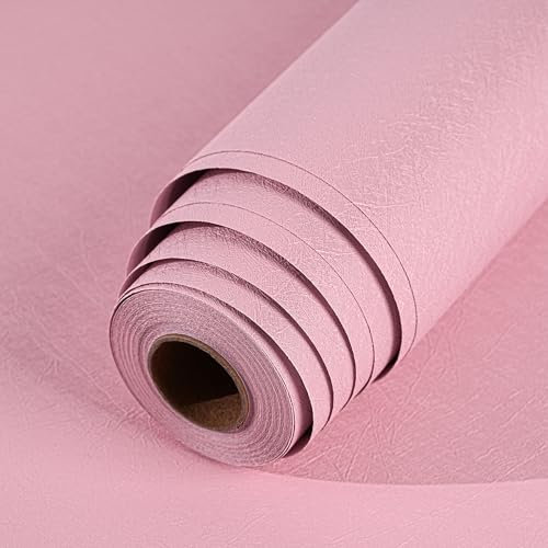 LOVADA Peel and Stick Wallpaper Pink Silk Wall Paper - 40 x 760 CM Self Adhesive Wallpaper Peel and Stick, Easy to Paste Wall Contact Paper for Stand Liner, Table and Door Makeover Decor