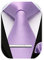 HISDERN Cravate de mariage de couleur unie violette et pochette de costume, ensemble de pinces à cravate classiques pour hommes-plusieurs couleurs