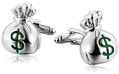 Banemi Manschettenknöpfe Herren Nerd, Manschettenknöpfe Herren Nerd Edelstahl Handtaschenform Smoking Manschettenknöpfe Geschenk 2.1X1.7CM