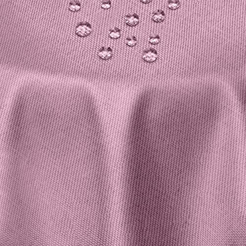 DecoHomeTextil Leinen Optik Tischdecke Oval 160 x 220 cm Lila | wasserabweisend, fleckenabweisend, abwaschbar, Lotuseffekt